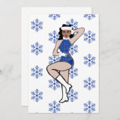 Blue Snow Dancer Holiday Card シーズンカード (正面/裏面)