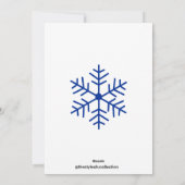 Blue Snow Dancer Holiday Card シーズンカード (裏面)