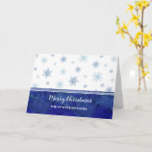 Blue Snow Son & Family Merry Christmas カード (黄色い花)