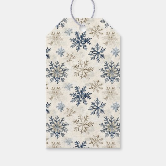 Blue Snowflake Cat Christmas   ギフトタグ (裏面)