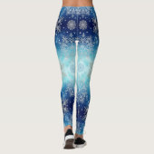 Blue Snowflake Christmas Leggings レギンス (裏面)