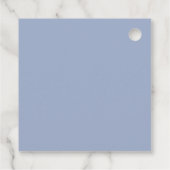 Blue Snowflake Flower Winter Baby Shower  フェイバータグ (裏面)