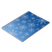Blue Snowflake Notebook – Winter Aesthetic Journal ノートブック (左側)