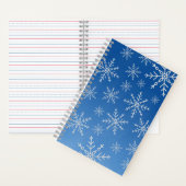 Blue Snowflake Notebook – Winter Aesthetic Journal ノートブック (内側)