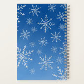 Blue Snowflake Notebook – Winter Aesthetic Journal ノートブック (裏面)