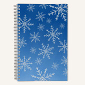 Blue Snowflake Notebook – Winter Aesthetic Journal ノートブック (正面)