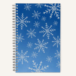 Blue Snowflake Notebook – Winter Aesthetic Journal ノートブック