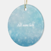 Blue Snowflake Ornament - Add Your Name セラミックオーナメント (左)
