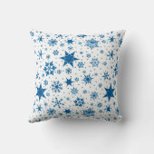 Blue Snowflake Pattern クッション (裏面)
