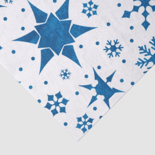 Blue Snowflake Pattern 薄葉紙 (詳細)