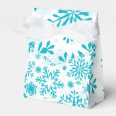 Blue Snowflake Pattern | Winter Holiday Christmas  フェイバーボックス (正面サイド)
