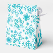Blue Snowflake Pattern | Winter Holiday Christmas  フェイバーボックス (裏面サイド)