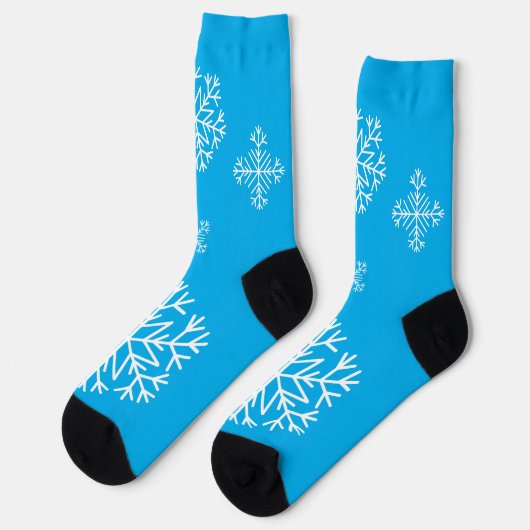 Blue snowflake socks ソックス (左)