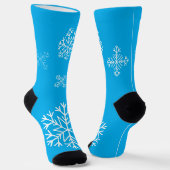 Blue snowflake socks ソックス (傾斜あり)