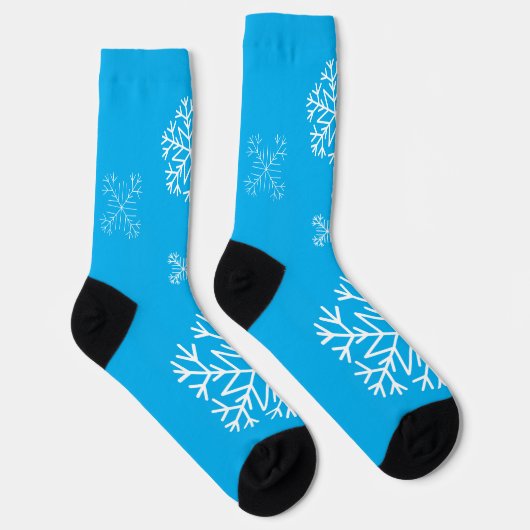 Blue snowflake socks ソックス (右)