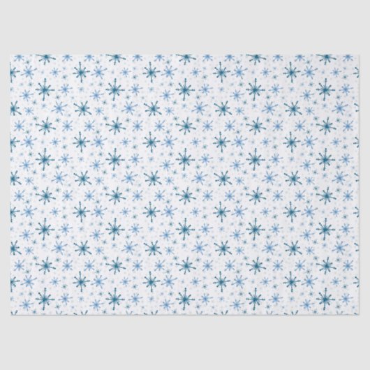 Blue Snowflake Tissue Paper 薄葉紙 (正面)