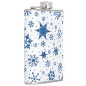 💙 Blue Snowflake Winter Gift For Him ❄️ フラスク (右)