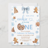 Blue Snowflakes Cookies is turning one 招待状 (正面)
