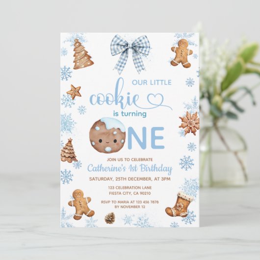 Blue Snowflakes Cookies is turning one 招待状 (スタンド正面)