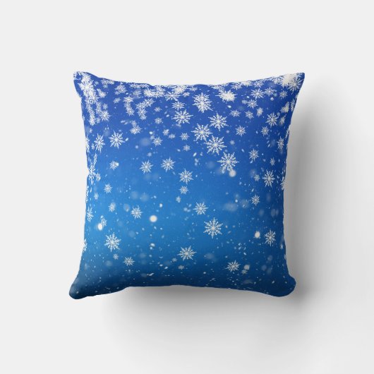 Blue Snowflakes Cushion クッション (裏面)