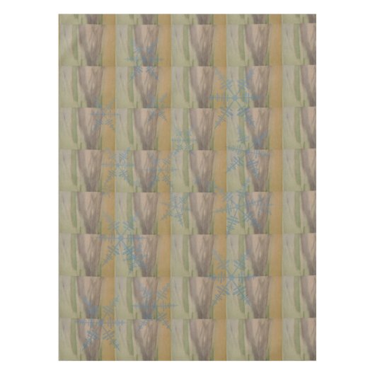 Blue Snowflakes on the Seashore  テーブルクロス (正面)