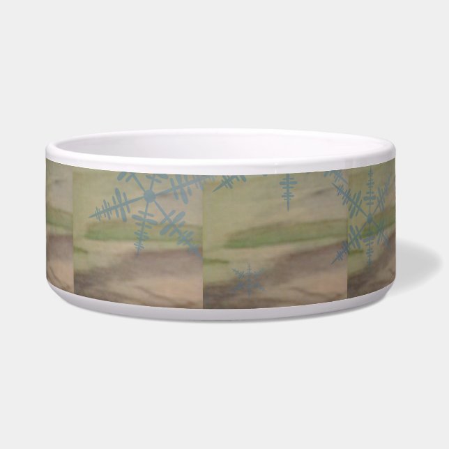 Blue Snowflakes on the Seashore  ボウル (正面)