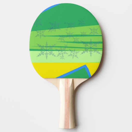 Blue Snowflakes on the Sunrise Mountain 卓球ラケット (正面)