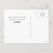 blue snowflakes ornaments Holiday postCards シーズンポストカード (裏面)