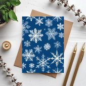 Blue Snowflakes Winter シーズンカード