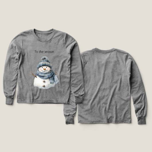 Blue Snowman Christmas (デザイン 正面＆背面)