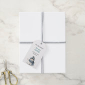 Blue Snowman Christmas ギフトタグ (より糸付き)