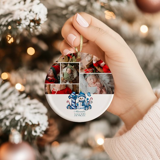 Blue Snowman  First Christmas オーナメント