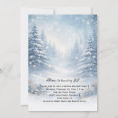 Blue Snowman Surprise Birthday Party | 招待状 (裏面)