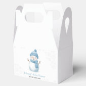  Blue Snowmen Boy Baby Shower フェイバーボックス (オープン)