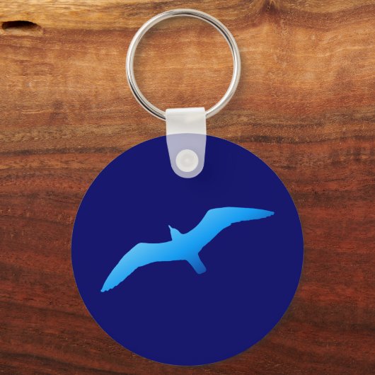Blue Soaring Gull キーホルダー (正面)