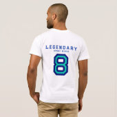 Blue Soccer Team Emblem | Gifts For Men Tシャツ (裏面フル)