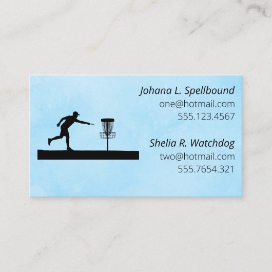 Blue Social calling card-Disc Golf 名刺 (正面)