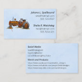 Blue Social introduction calling card-tractor 名刺 (正面/裏面)