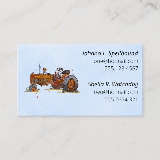 Blue Social introduction calling card-tractor 名刺 (正面)