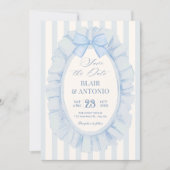 Blue soft ribbon wedding セーブザデート (正面)