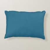 Blue Solid Color, Cushion Simple, Modern アクセントクッション (裏面)
