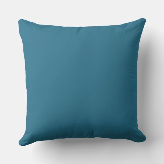 Blue Solid Color, Cushion Simple, Modern クッション (裏面)