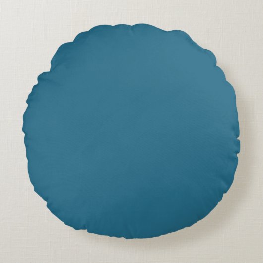 Blue Solid Color, Cushion Simple, Modern ラウンドクッション (正面)