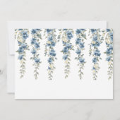 Blue Sonata Garden Floral Stationery Note Card ノートカード (裏面)