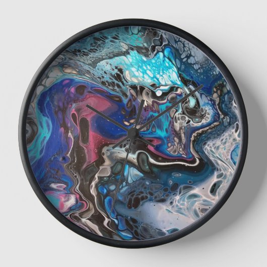 Blue space clock 壁時計 (正面)
