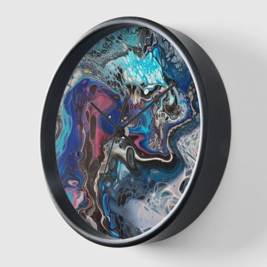 Blue space clock 壁時計 (傾斜)