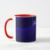 Blue Space Donuts Geometric Coffee Mug マグカップ (左)