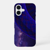 Blue Space Donuts Geometric iPhone 16 Case iPhone 16ケース (裏面)