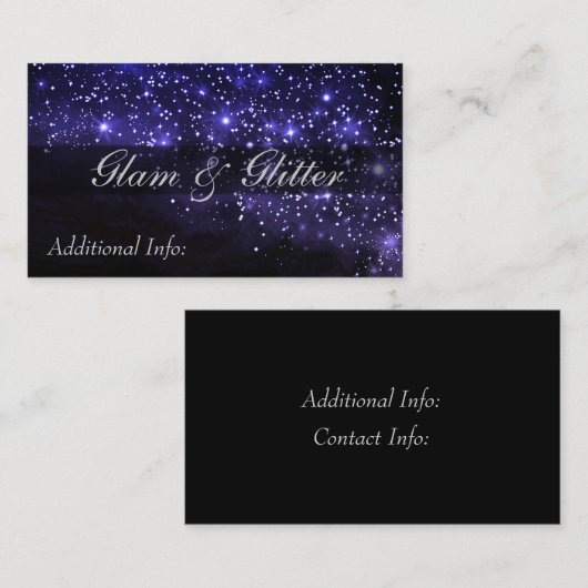 Blue Sparkle名刺 名刺 (正面/裏面)