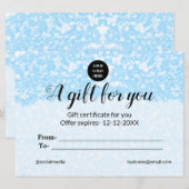 blue sparkle追加ロゴ文字名商品券 (正面/裏面)